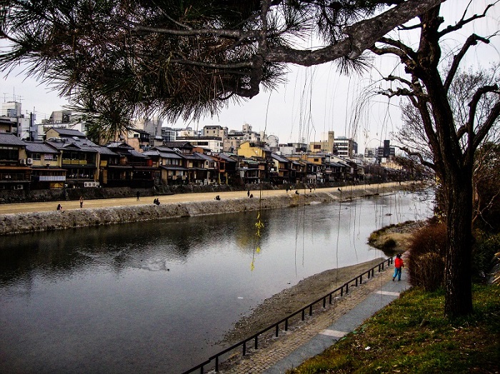 Walk along the Kamo River.