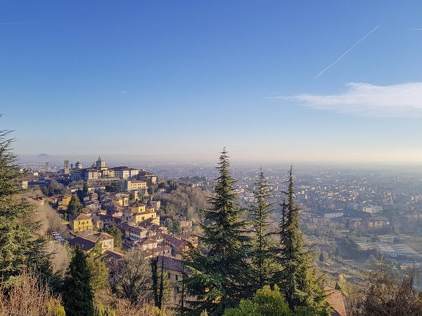 View of Città Alta from San Vigilio